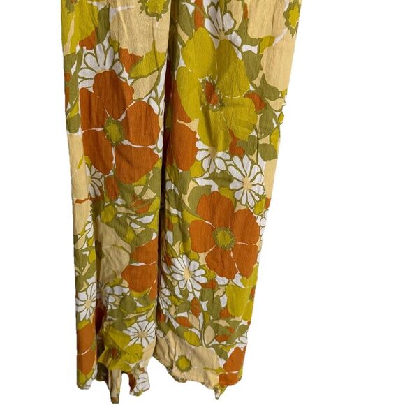 Faithfull the Brand Imane Midi Dress 2 Floral Smocked Puff Sleeve Boho NWOT - Picture 4 of 10